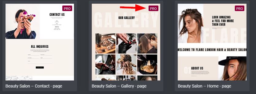 Elementor Pro Page Template