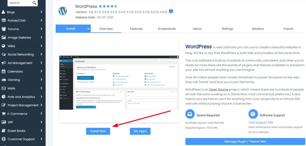 Install WordPress