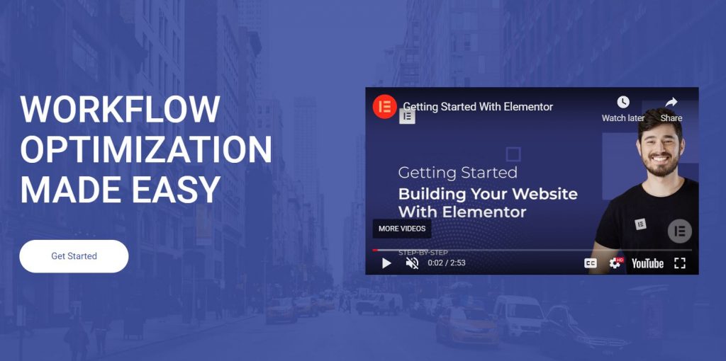 Original Hero section