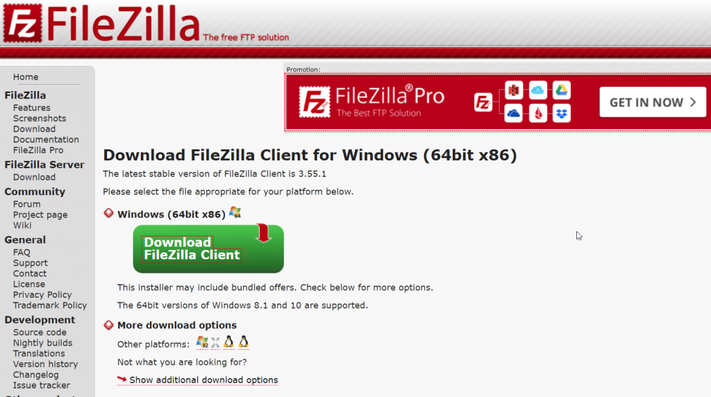 Download Filezilla