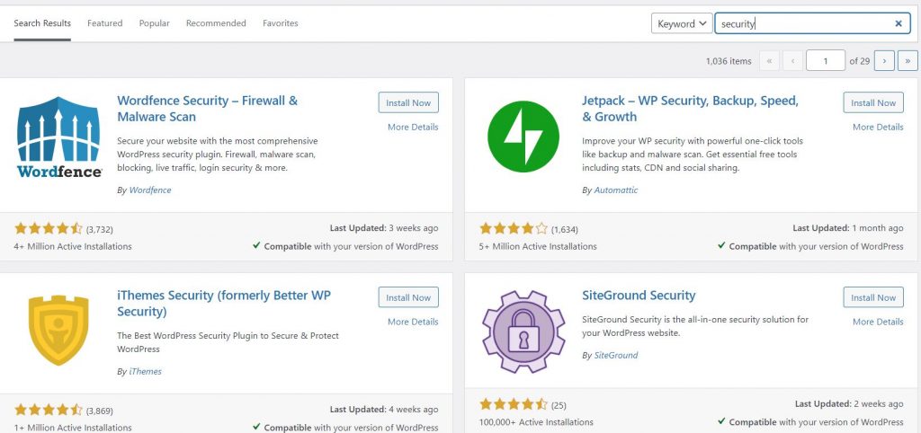 search for WordPress plugins